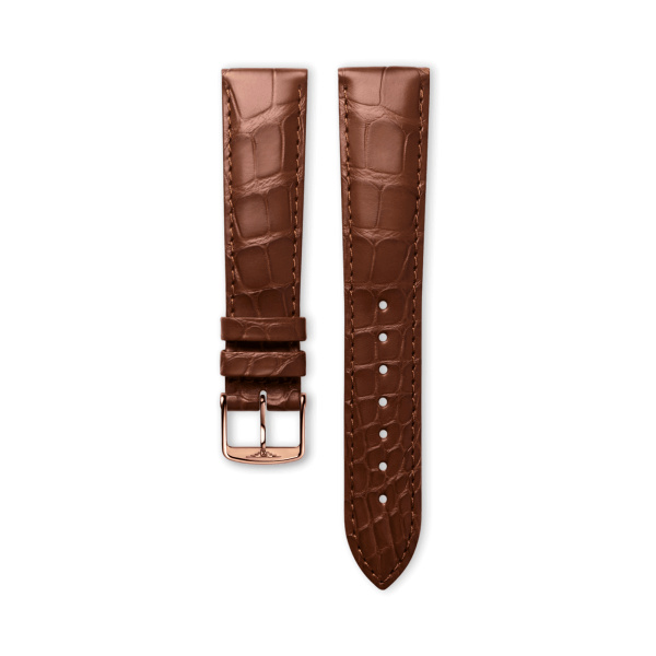 Bracelet Longines Alligator Marron Mat 19 mm