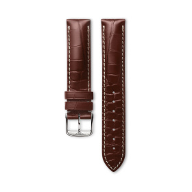 Bracelet Longines Alligator Marron Mat 18 mm
