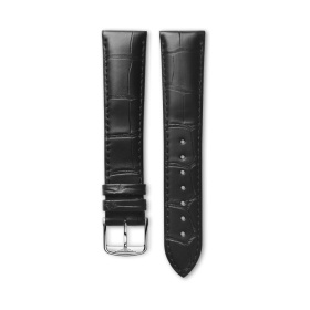 Bracelet Longines Alligator Noir Mat 21 mm