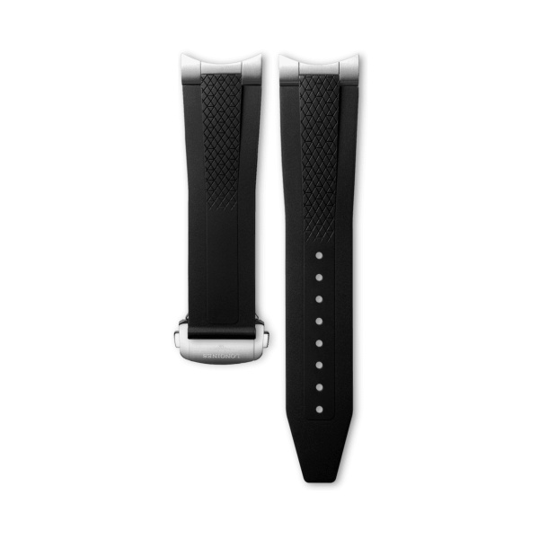 Bracelet Longines Caoutchouc Noir 22 mm