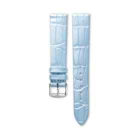 Bracelet Longines Alligator Bleu Semi-Mat 16 mm