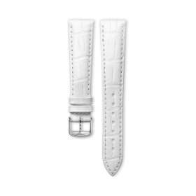 Bracelet Longines Alligator Blanc Semi-Mat 17 mm