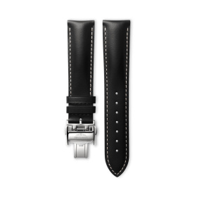 Bracelet Longines Cuir Noir Mat 20 mm