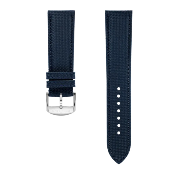 Bracelet Breitling cuir de veau militaire bleu  22 MM
