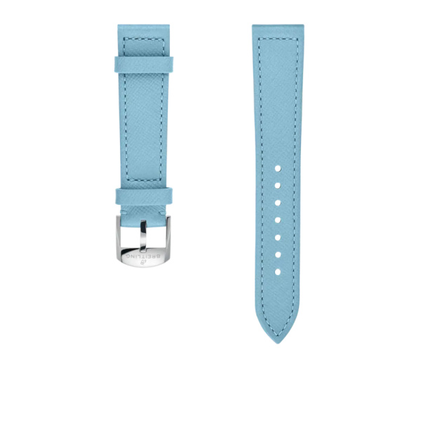 Bracelet Breitling cuir de veau aiguemarine 18 MM