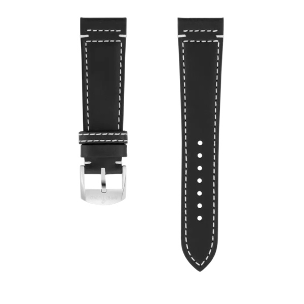Bracelet Breitling cuir de veau Drakkar noir 22 MM