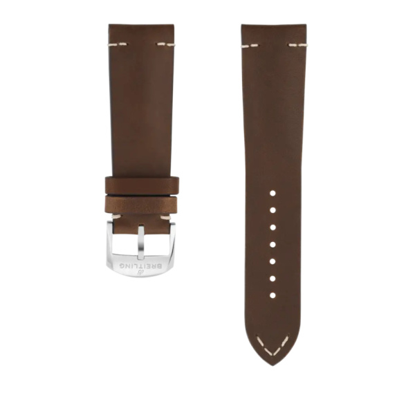 Bracelet Breitling cuir de veau Drakkar marron 23 MM