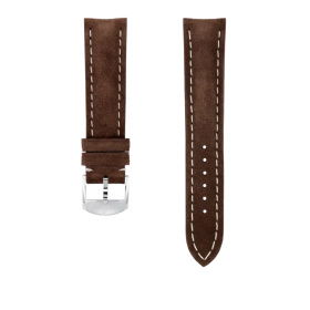 Bracelet Breitling cuir de veau nubuck marron 20 MM