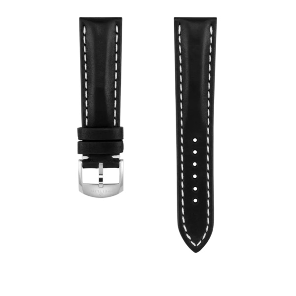Bracelet Breitling cuir de veau Novonappa noir 21 MM