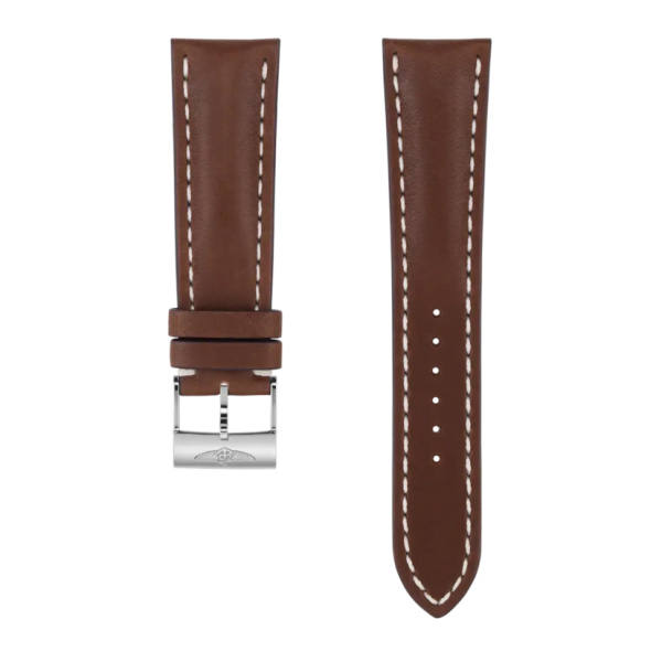 Bracelet Breitling cuir de veau Novonappa marron 24 MM