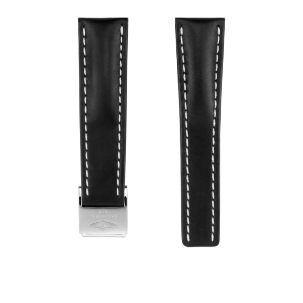 Bracelet Breitling cuir de veau Novonappa noir 24 MM