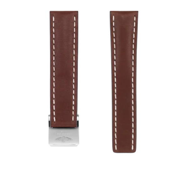 Bracelet Breitling cuir de veau Novonappa marron 22 MM