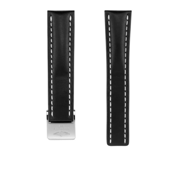 Bracelet Breitling cuir de veau Novonappa noir 22 MM