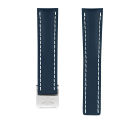 Bracelet Breitling cuir de veau bleu 22 MM
