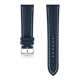 Bracelet Breitling cuir de veau bleu 24 MM