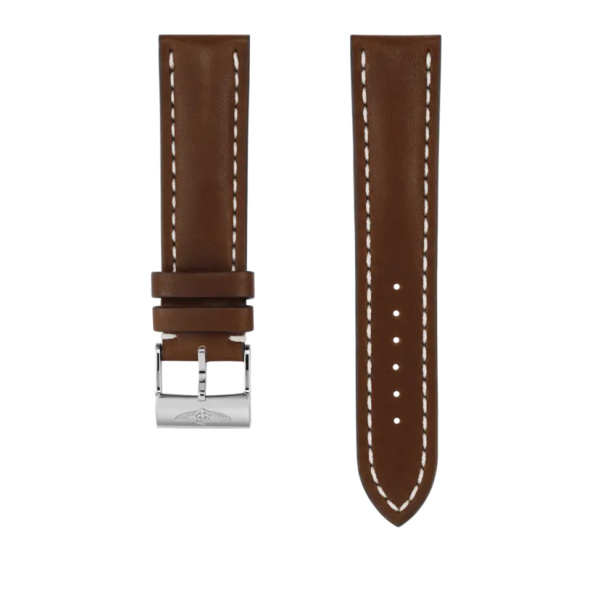 Bracelet Breitling cuir de veau Novonappa marron 22 MM