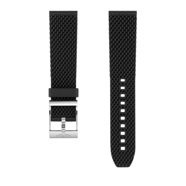 Bracelet Breitling caoutchouc tressé noir  22 MM