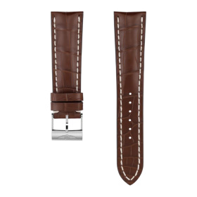 Bracelet Breitling Cuir Alligator marron 24 MM