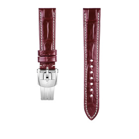 Bracelet Breitling Cuir Alligator bordeaux 18 MM