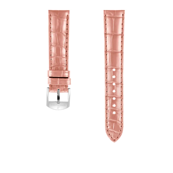 Bracelet Breitling Cuir Alligator rose 18 MM