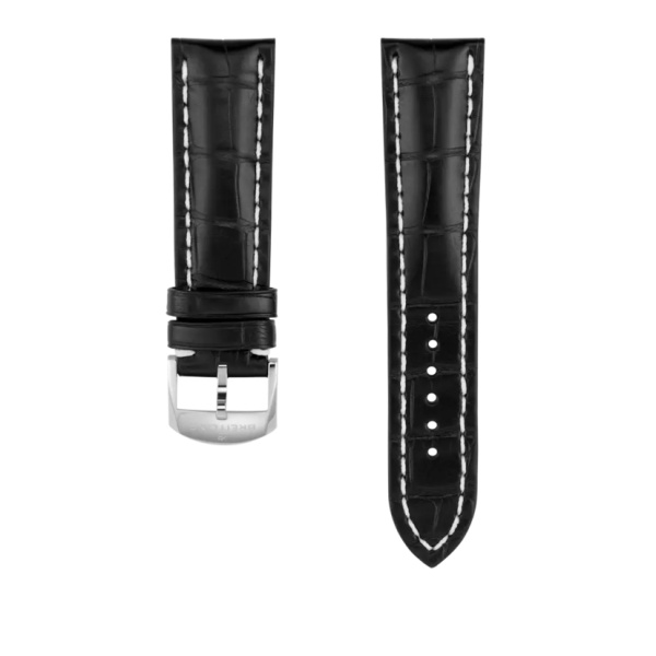 Bracelet Breitling Cuir Alligator noir 23 MM