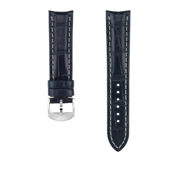 Bracelet Breitling Cuir Alligator bleu 20 MM