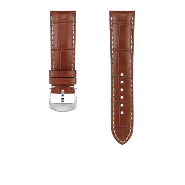 Bracelet Breitling Cuir Alligator doré 20 MM