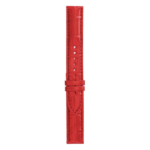 Bracelet Bell & Ross WW1 Cuir Alligator De Couleur Rouge