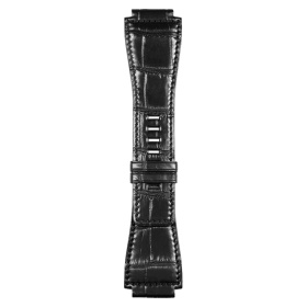 Bracelet Bell & Ross BR-03 42mm BR-01 BR-X1 Cuir Alligator Noir