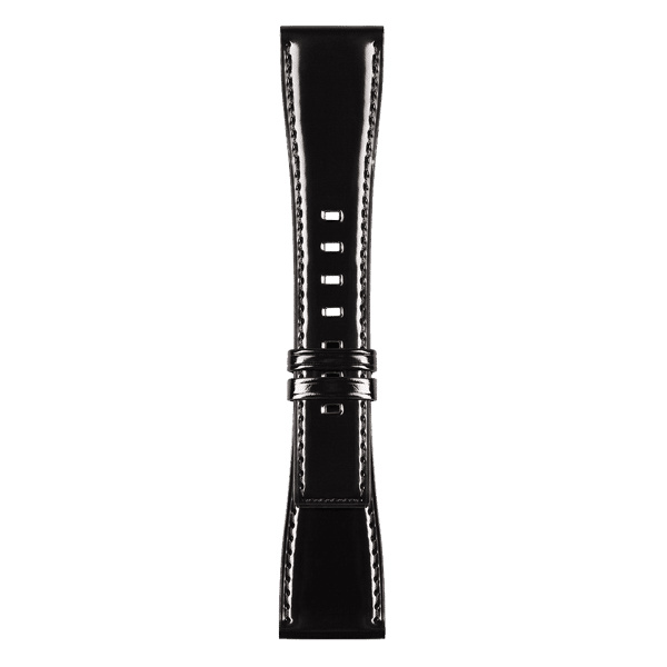 Bracelet Bell & Ross BR-S Cuir Effet Miroir Noir