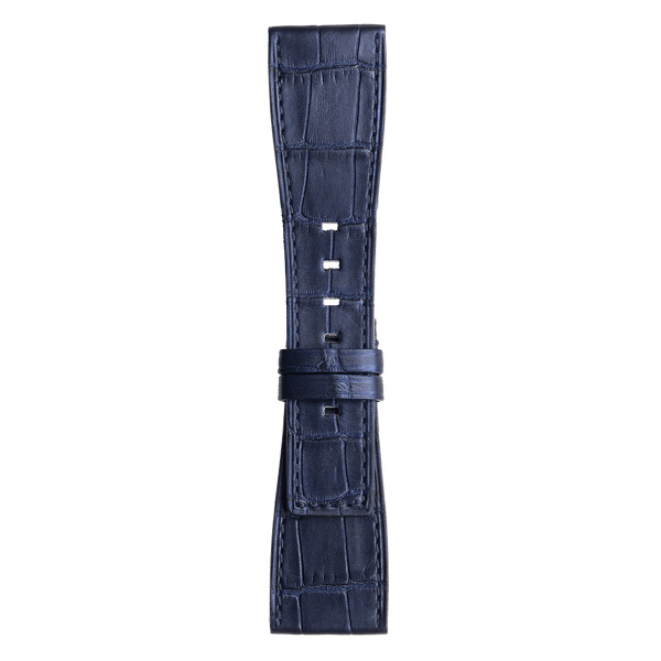 Bracelet Bell & Ross BR-S Cuir Alligator Bleu