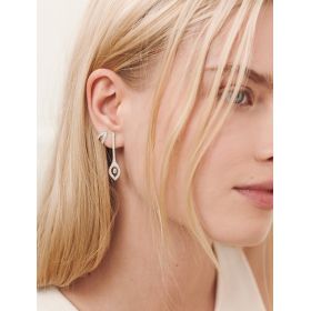 Boucle D'oreilles Stone Paris Ama Or Noir et Diamants