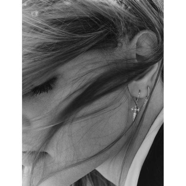 Boucle D'oreilles Stone Paris Blood Diamonds Or Rose et Diamants