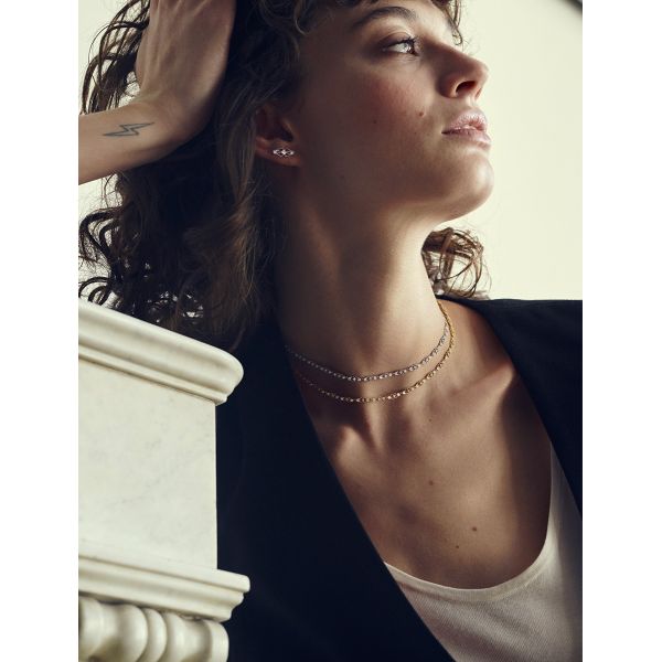 Collier Stone Paris Babylone Or jaune & Diamants grand modèle
