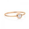 Bague Ginette NY Large Lonely Diamond Ring Or Rose
