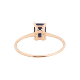 Bague Ginette NY Mini Midnight Blue Sandstone Ring Or Rose
