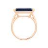 Bague Ginette NY Midnight Horizontal Blue Sandstone Ring Or Rose