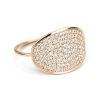 Bague Ginette NY Large Sequin Diamond Ring Or Rose