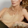 Bague Ginette NY Large Sequin Diamond Ring Or Rose