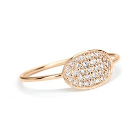 Bague Ginette NY Mini Sequin Diamond Ring Or Rose