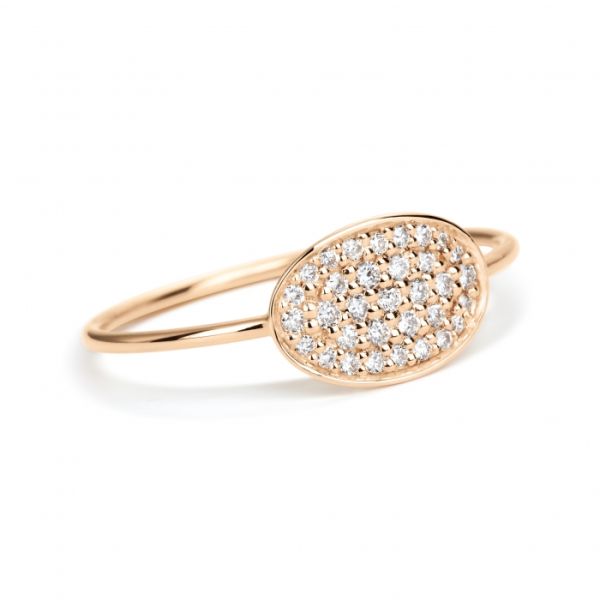 Bague Ginette NY Mini Sequin Diamond Ring Or Rose