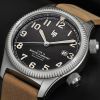 Montre Lip Type 14 41mm Automatique Cadran Noir Bracelet Cuir
