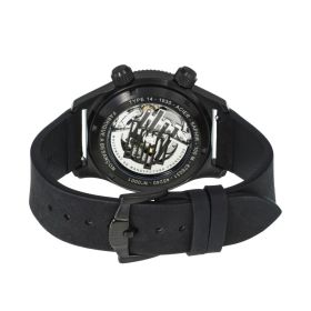 Montre Lip Type 14 41mm Automatique Cadran Noir Bracelet Cuir PVD Noir
