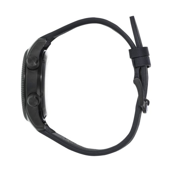 Montre Lip Type 14 41mm Automatique Cadran Noir Bracelet Cuir PVD Noir