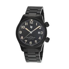 Montre Lip Type 14 41mm Automatique Cadran Noir Bracelet Acier PVD Noir