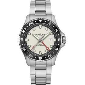 Montre Hamilton Khaki Navy Scuba automatic GMT 43mm Cadran Argenté