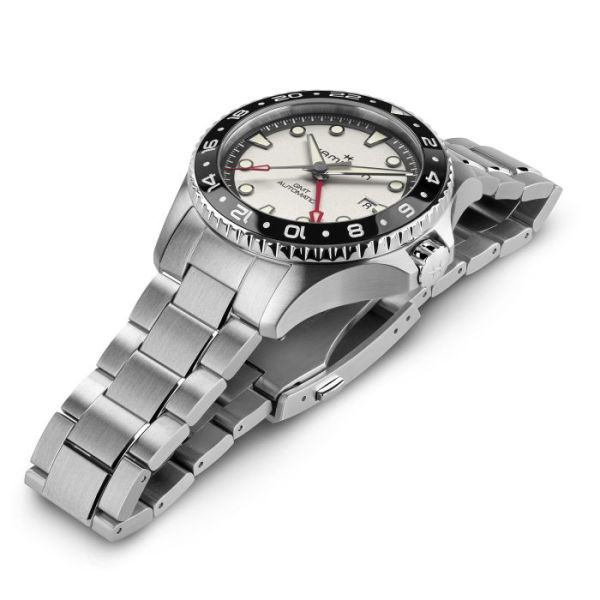 Montre Hamilton Khaki Navy Scuba automatic GMT 43mm Cadran Argenté