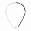 Collier Dinh Van Menottes Or jaune Moyen Modèle Perles et Hématites