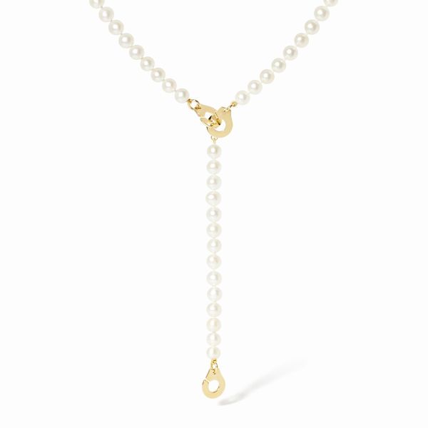 Collier Dinh Van 3 Menottes Or jaune Moyen Modèle Perles