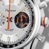 Montre Depancel Allure Chronographe Cadran Gris Dracelet Métal Grain de Riz